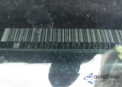 2010 Chevrolet Cobalt Lt from USA, damaged, VIN 1G1AD5F59A7170271